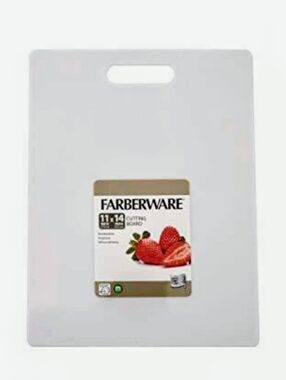 Farberware Plastic Cutting Board 11 inch by 14 inch White